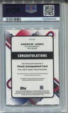 2022 Andruw Jones Topps Finest ORANGE WAVE REFRACTOR AUTO 08/25 AUTOGRAPH PSA 8 #AJO Atlanta Braves HOF 5654