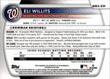 2025 Eli Willits Bowman Chrome Draft BLACK REFRACTOR MEGA BOX PROSPECT AUTO 03/10 AUTOGRAPH #BMA-EW Washington Nationals