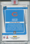 2021 Justin Fields Donruss Optic PURPLE RATED ROOKIE AUTO 21/50 AUTOGRAPH #204 Chicago Bears