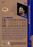 2000-01 Kobe Bryant Upper Deck #80 Los Angeles Lakers HOF