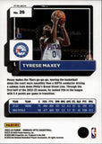 2022-23 Tyrese Maxey Donruss Optic Fast Brk GOLD 09/10 #26 Philadelphia 76ers