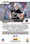 2023 Michael Mayer Donruss Optic HOLO SILVER ROOKIE PATCH AUTO 08/25 AUTOGRAPH RELIC RC #RPA-MM Las Vegas Raiders