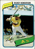 1980 Rickey Henderson Topps ROOKIE RC #482 Oakland A's *NRMT*