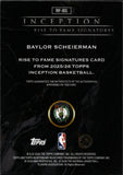 2025-26 Baylor Scheierman Topps Inception GOLD RISE TO FAME SIGNATURES AUTO 03/10 AUTOGRAPH #RF-BS Boston Celtics