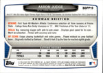2013 Aaron Judge Bowman Chrome ROOKIE RC #BDPP19 New York Yankees *NRMT*