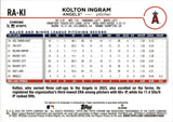 2024 Kolton Ingram Topps Chrome ROOKIE AQUA WAVE REFRACTOR AUTO 115/199 AUTOGRAPH #RA-KI Anaheim Angels