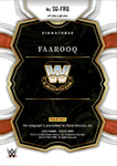 2023 Faarooq Panini Prizm WWE HOLO SILVER SIGNATURES AUTO AUTOGRAPH #SG-FRQ WWE Legend