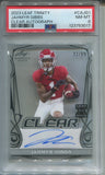2023 Jahmyr Gibbs Leaf Trinity ROOKIE CLEAR AUTO 32/99 AUTOGRAPH PSA 8 #CA-JG1 Detroit Lions 3017