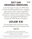 2017 Leilani Kai Leaf Originals Wrestling YELLOW AUTO 14/25 AUTOGRAPH #A-LK1 WWF Champion