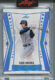 2025 Evan Longoria Leaf Spectacular PLATINUM BLUE FOIL 3/5 #31 Tampa Bay Rays