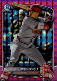 2025 JJ Wetherholt Bowman Chrome PINK GEOMETRIC REFRACTOR 167/299 #BCP-251 St. Louis Cardinals