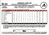 2024 Jordan Lawlar Topps Chrome Update MAGENTA PURPLE LAVA LAMP REFRACTOR ROOKIE AUTO 054/299 AUTOGRAPH #RA-JLA Arizona Diamondbacks