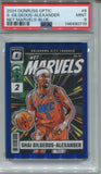 2024-25 Shai Gilgeous-Alexander Panini Donruss Optic BLUE NET MARVELS PSA 9 #8 OKLAHOMA CITY THUNDER 0719