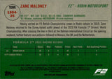 2024 Zane Maloney Topps Chrome Formula 1 BLACK REFRACTOR 4/10 #1954-25