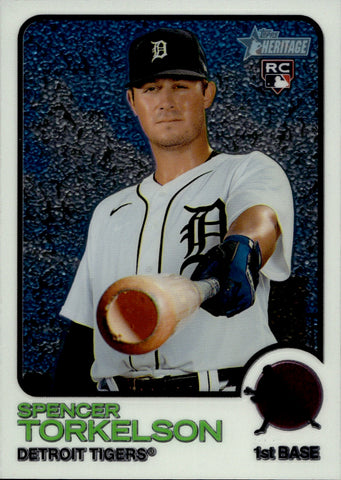 2022 Spencer Torkelson Topps Heritage CHROME ROOKIE 847/999 Detroit Tigers #531