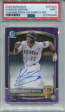 2025 Konnor Griffin Autograph Bowman CHROME PROSPECT PURPLE REFRACTOR 247/250 #CPA-KG PITTSBURGH PIRATES 0980