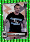 2025 CM Punk Topps Chrome GREEN GEOMETRIC REFRACTOR 42/75 #98