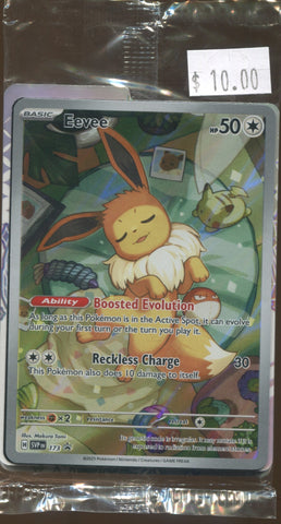 2025 Eevee Scarlet & Violet PRISMATIC EVOLUTIONS BLACK STAR HOLO PROMO #173 1