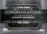 2020 Debra Wilson as Cere Junda Autograph Topps Star Wars Masterwork #A-DW 30/50 RAINBOW FOIL AUTO