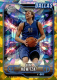 2024-25 Dirk Nowitzki Topps Chrome Sapphire Edition GOLD REFRACTOR 26/50 #197 Dallas Mavericks HOF