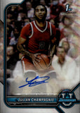 2021-22 Julian Champagnie Bowman University Chrome 1ST BOWMAN SILVER WAVE REFRACTOR AUTO 030/199 AUTOGRAPH #BCPA-JC San Antonio Spurs