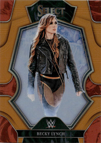 2023 Becky Lynch Panini Select WWE ORANGE PREMIER LEVEL 01/49 #187 Monday Night Raw