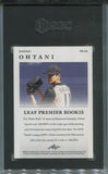 2018 Shohei Ohtani Leaf PREMIER ROOKIE RC SGC 9.5 #PR-03 Anaheim Angels 1602