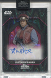 2024 Hugh Quarshie as Captain Panaka Topps Chrome Black Star Wars LIGHT SIDE MAGENTA RAYWAVE REFRACTOR AUTO 09/10 AUTOGRAPH #ALS-HQ