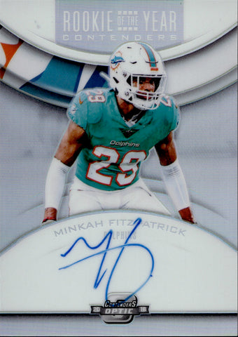 2018 Minkah Fitzpatrick Contenders Optic HOLO SILVER ROOKIE OF THE YEAR AUTO AUTOGRAPH #RYA-MI Miami Dolphins