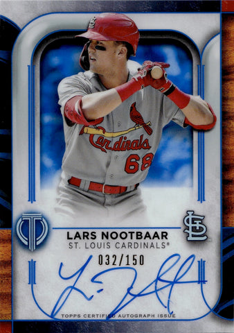 2022 Lars Nootbaar Topps Tribute BLUE AUTO 032/150 AUTOGRAPH #TA-LN St. Louis Cardinals
