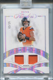 2025 Bo Nix Panini Flawless HOLO SILVER DUAL PATCH 03/25 RELIC #GUM-BNX Denver Broncos