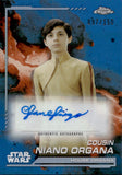 2024 Ian Inigo as Cousin Niano Organa Autograph Topps Chrome Star Wars #AU-II BLUE REFRACTOR 097/150 AUTO