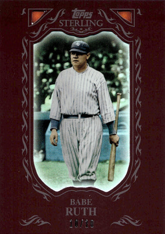 2000 Babe Ruth Topps Sterling BURGUNDY SP 10/10 #1 New York Yankees HOF