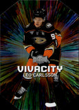 2023-24 Leo Carlsson Upper Deck Metal Universe VIVACITY DIE CUT #2VC Anaheim Ducks