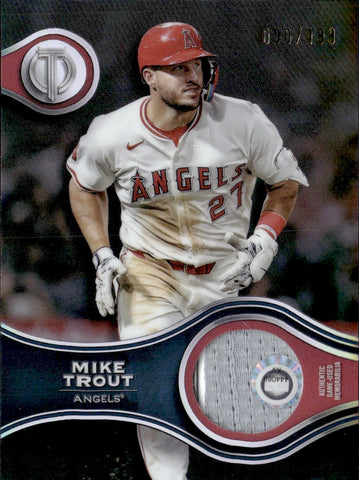 2025 Mike Trout Topps Tribute STAMP OF APPROVAL JERSEY 090/199 RELIC #SOA-MT Anaheim Angels
