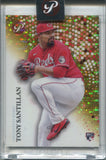 2022 Tony Santillan Topps Pristine ROOKIE GOLD PULSAR REFRACTOR 16/50 RC #247 Cincinnati Reds