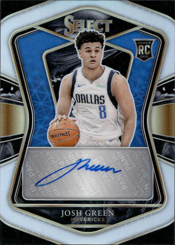 2020-21 Josh Green Panini Select HOLO SILVER ROOKIE AUTO 206/249 AUTOGRAPH RC #RS-GRE Dallas Mavericks