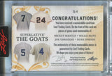 2023 Mickey Mantle Joe DiMaggio Willie Mays Duke Snider Leaf Superlative THE GOATS QUAD JERSEY 18/20 RELIC #TG-4 Yankees Giants Dodgers HOF