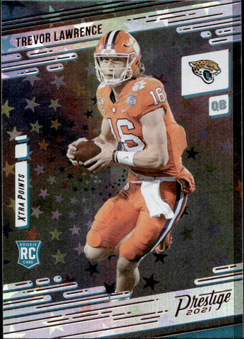 2021 Trevor Lawrence Panini Prestige ROOKIE XTRA POINTS ASTRAL RC #201 Jacksonville Jaguars