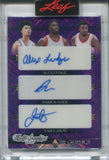 2023 Tari Eason Alex Fudge Darius Days Leaf MultiGraphs PURPLE TRIPLE AUTO 01/20 AUTOGRAPH #TG-7 LSU Tigers