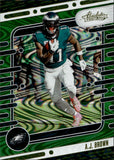 2024 A.J. Brown Panini Absolute GREEN LAVA 37/50 #87 Philadelphia Eagles