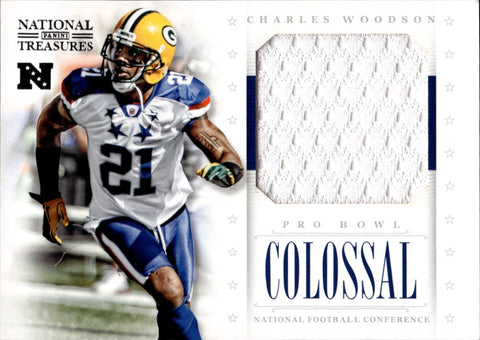 2012 Charles Woodson Panini National Treasures PRO BOWL COLOSSAL JERSEY 36/75 RELIC #11 Green Bay Packers HOF