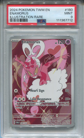 2024 Enamorus Pokemon Twilight Masquerade ENGLISH ILLUSTRATION RARE PSA 9 #180 7712