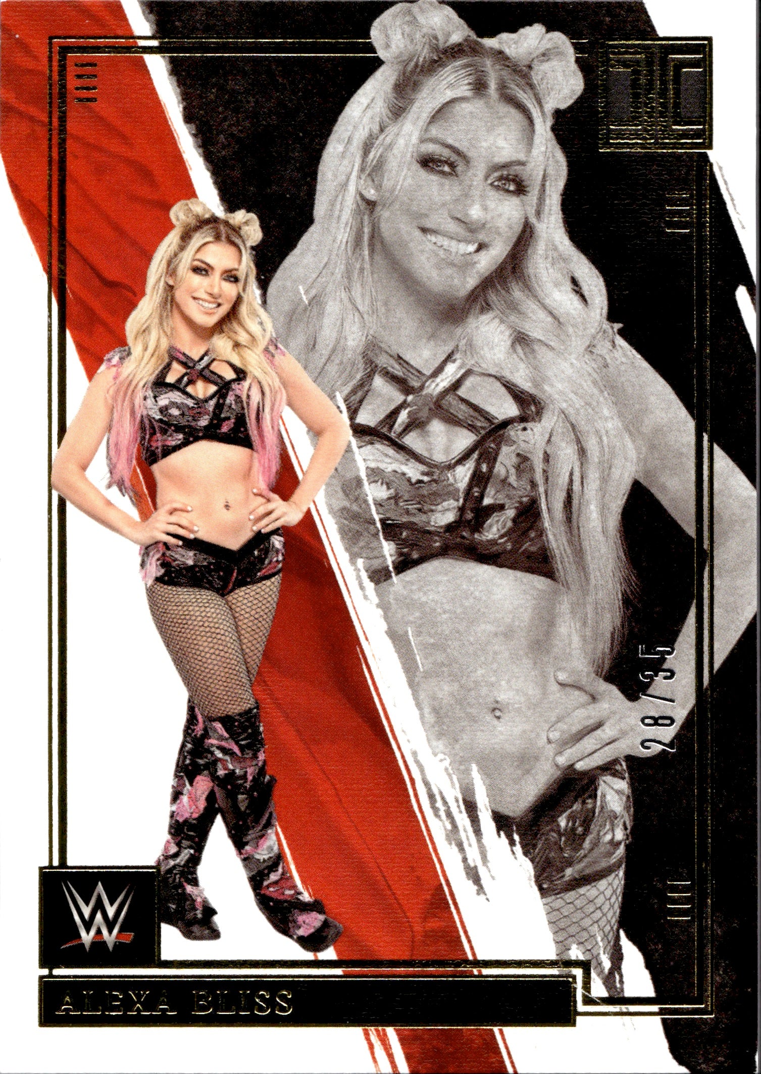 2022 Alexa Bliss Panini Impeccable WWE GOLD 28/35 #10 Monday