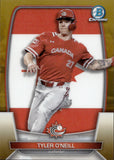 2023 Tyler O'Neill Bowman Chrome WORLD BASEBALL CLASSIC GOLD REFRACTOR 47/50 #WBC-6 Canada Boston Red Sox
