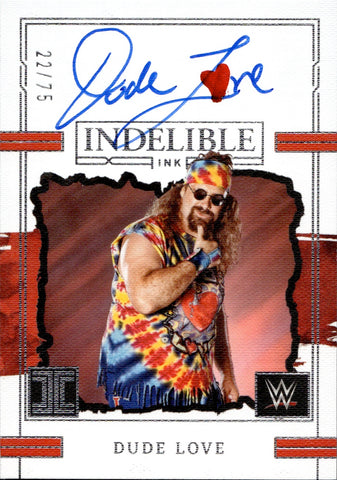 2023 Dude Love Panini Impeccable INDELIBLE INK AUTO 22/75 AUTOGRAPH #IN-DLV WWE Legend