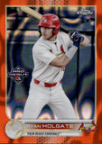2022 Ryan Holgate Topps Pro Debut Chrome ORANGE RAY WAVE 11/25 #PDC-21 St. Louis Cardinals