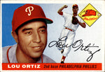 1955 Lou Ortiz Topps ROOKIE RC #114 Philadelphia Phillies BV $15