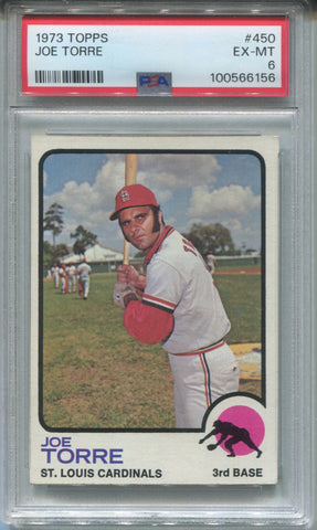 1973 Joe Torre Topps PSA 6 #450 St. Louis Cardinals HOF 6156