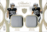 2025 Maxx Crosby Brock Bowers Panini Flawless DUAL PATCH 14/25 RELIC #DDM-LV Las Vegas Raiders